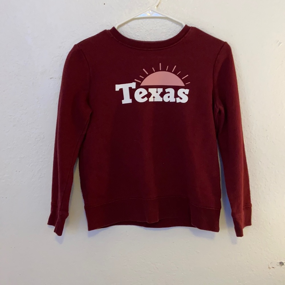 Maroon Texas crew neck